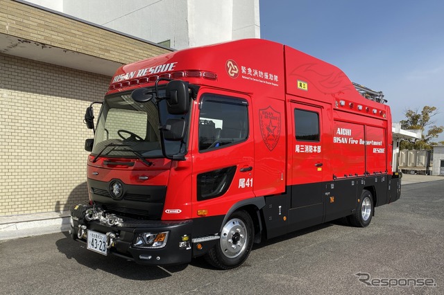 尾三消防組合消防本部の高規格救急車《写真提供 M-aid》