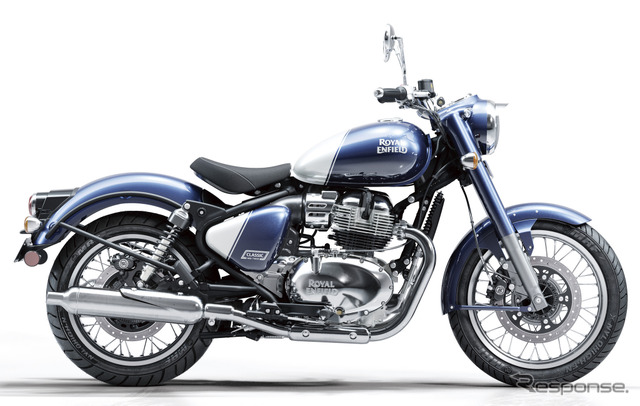 ロイヤルエンフィールド New CLASSIC 650 Bruntingthorpe Blue（ブランティングソープ・ブルー）《写真提供 ピーシーアイ》