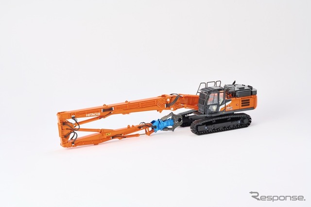 日立建機日本が「ZX350LCK-7 マルチブーム仕様機」のミニチュアモデル