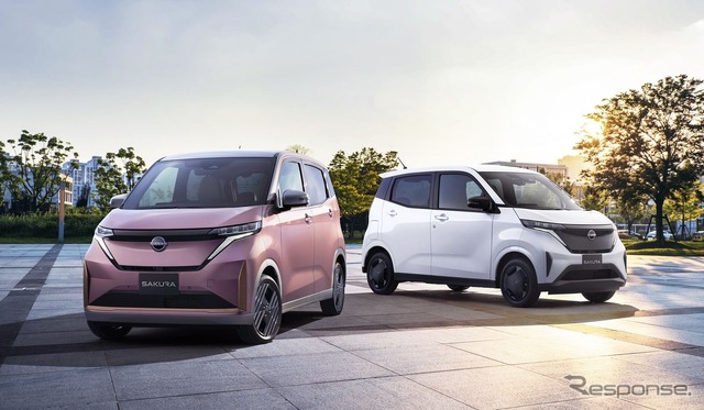 日産の軽EV『サクラ』がマイナーチェンジ、新色「水面乃桜」追加し今夏
