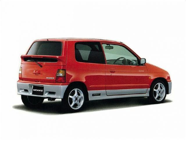 車種画像 背面 スズキ アルト ワークス 3代目 丸目 1994年登録（660cc HB21S 5MT 4WD レギュラー ターボ） - e燃費